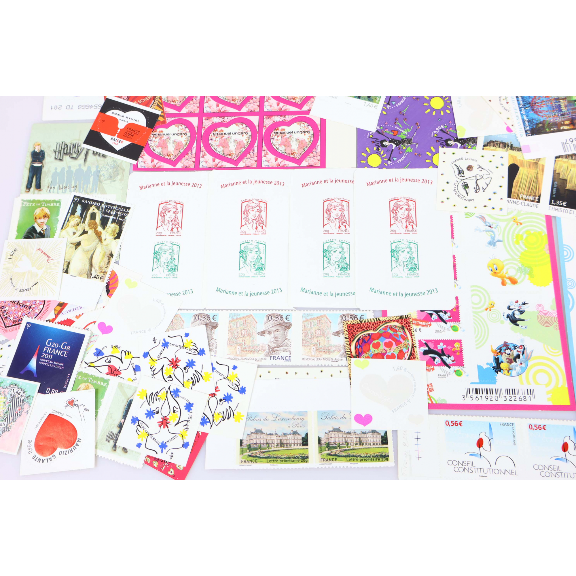 LOT IMPORTANT D'AUTOADHÉSIFS DE FRANCE AVEC BCP DE VP TIMBRES NEUFS FACIALE 161€