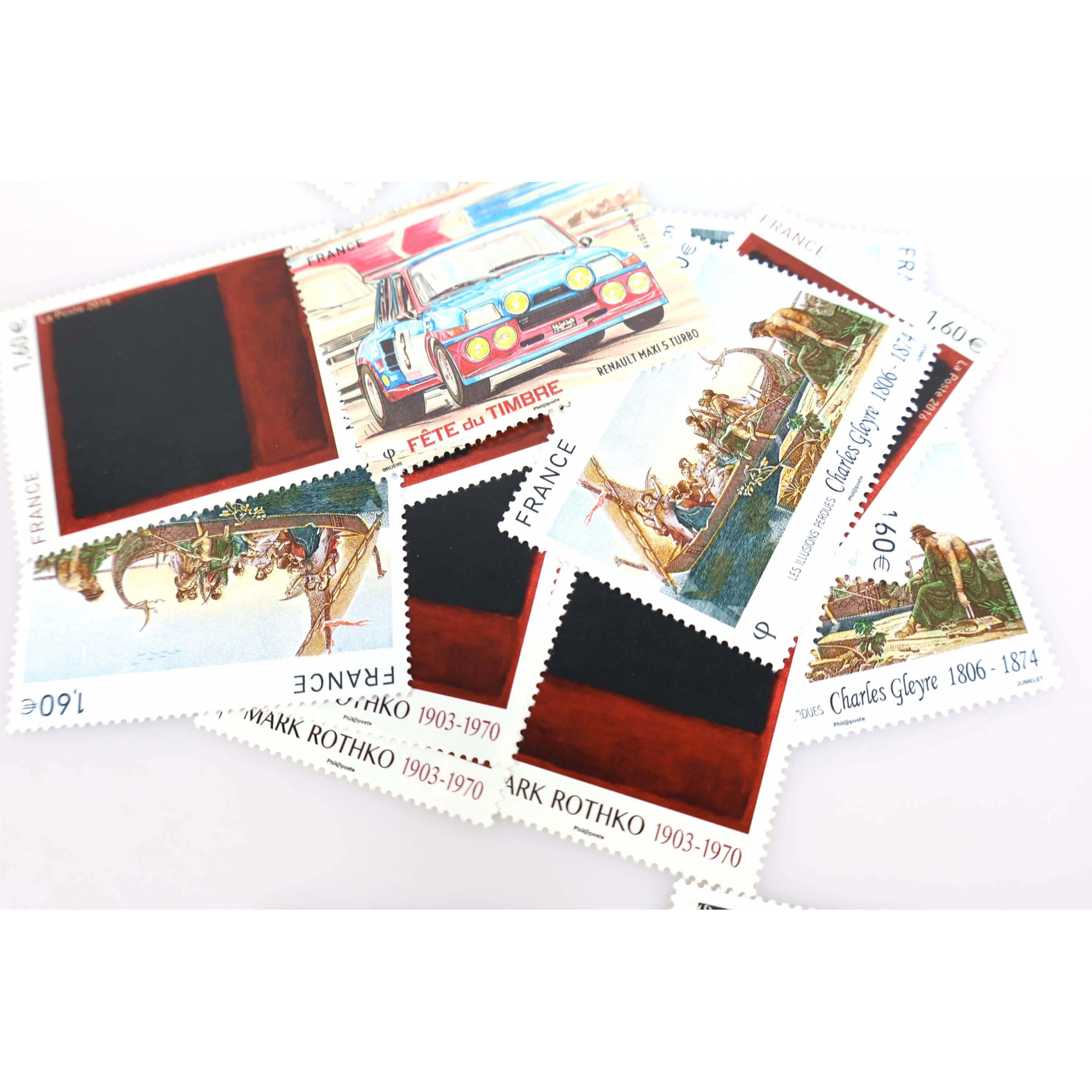 ANNÉE 2016 LOT DE TIMBRES NEUFS** DE FRANCE TRIÉS PAR VALEUR FACIALE 292€