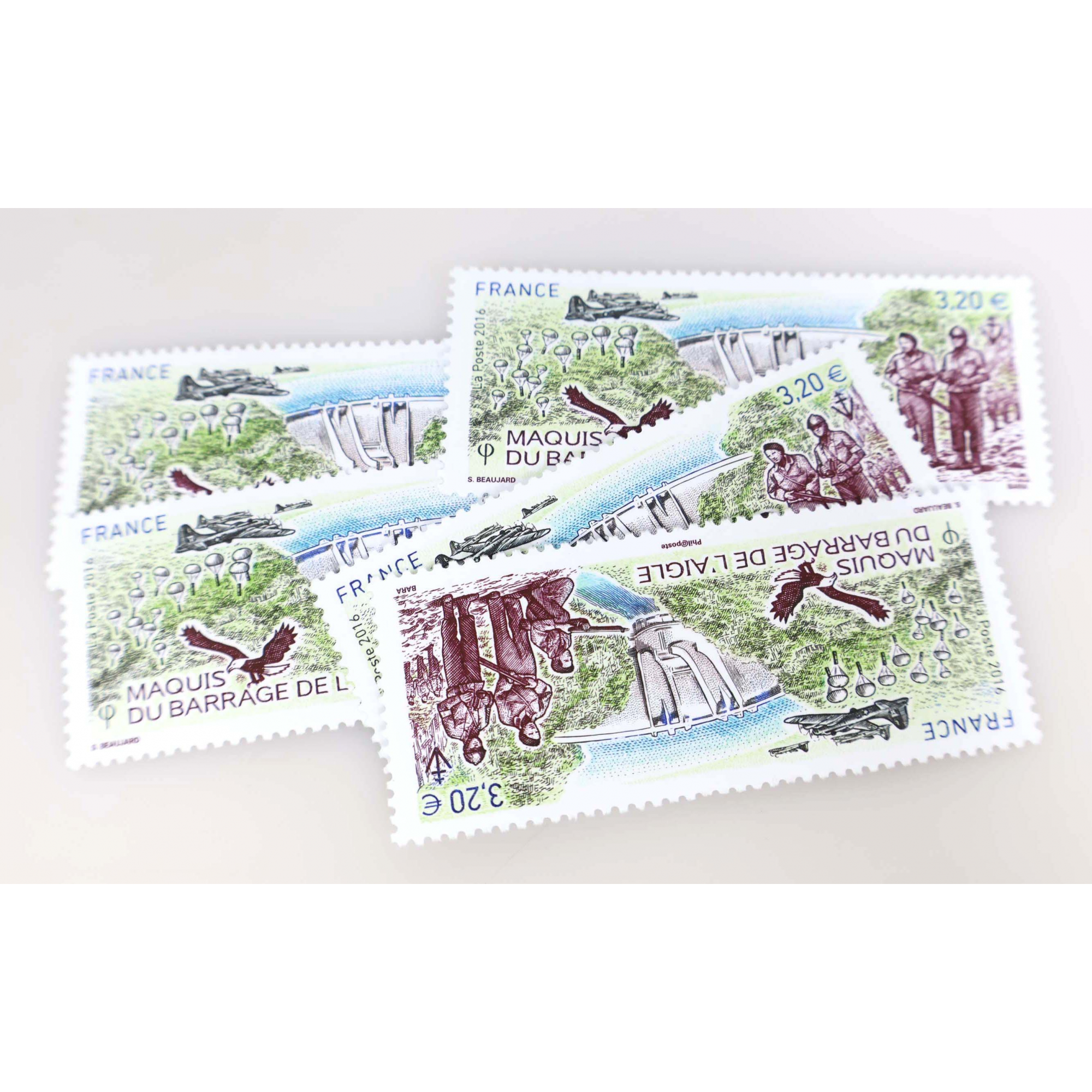 ANNÉE 2016 LOT DE TIMBRES NEUFS** DE FRANCE TRIÉS PAR VALEUR FACIALE 292€