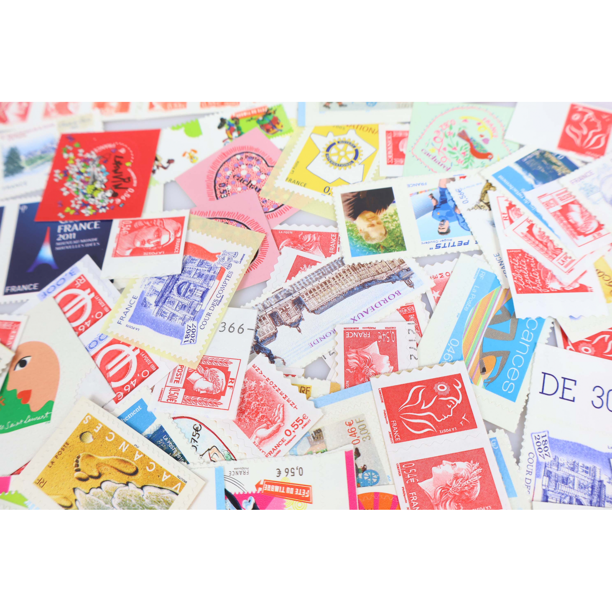 LOT DE TIMBRES POSTE AUTOADHÉSIFS NEUFS EN EUROS, VALEUR FACIALE 158 EUROS