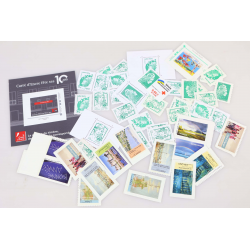 LOT 50 TIMBRES A VALIDITÉ PERMANENTE, LETTRES VERTES VP 20G FRANCE