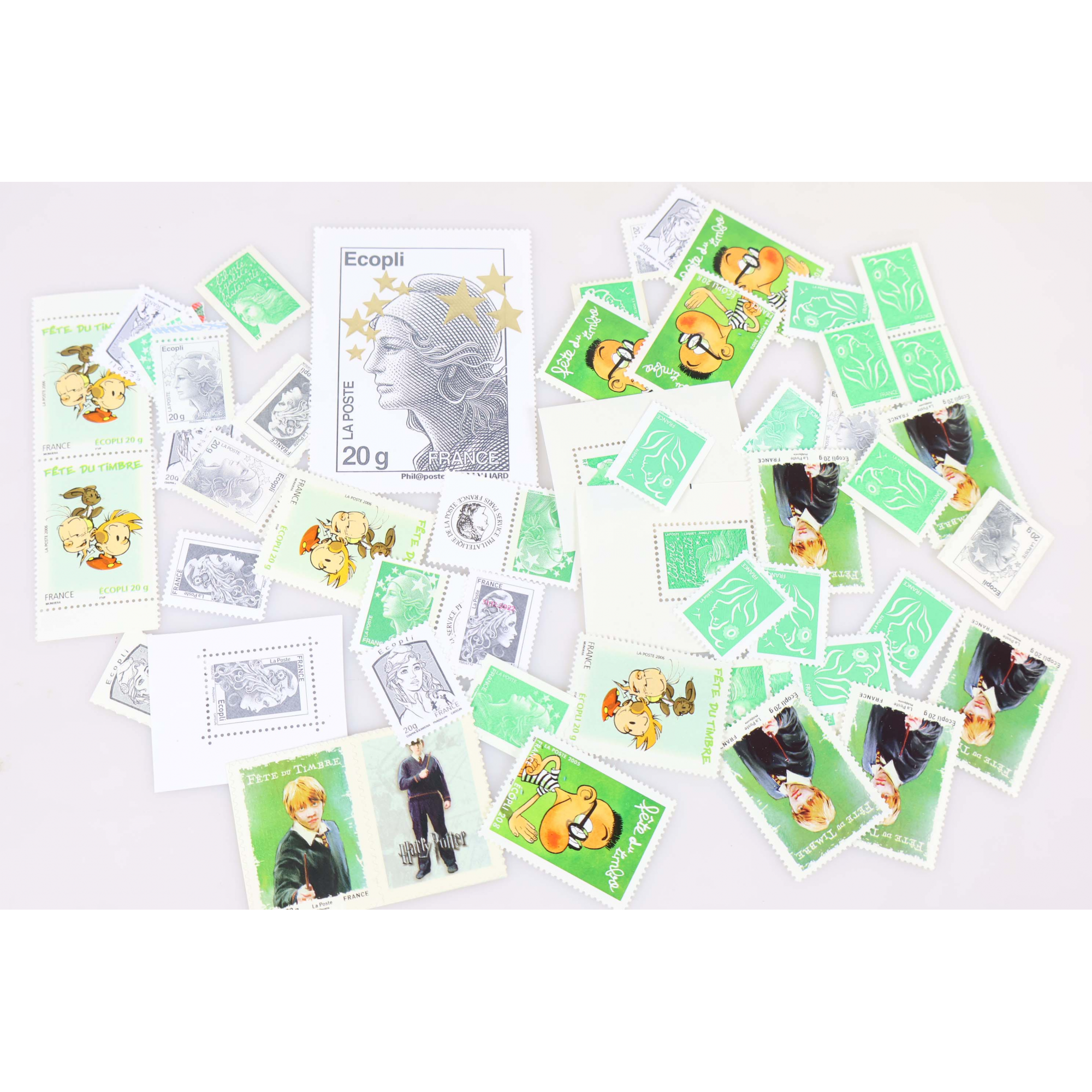 LOT DE 50 TIMBRES ECOPLIS VALEUR 1.14 EUROS POUR AFFRANCHIR - FACIALE 57 EUROS