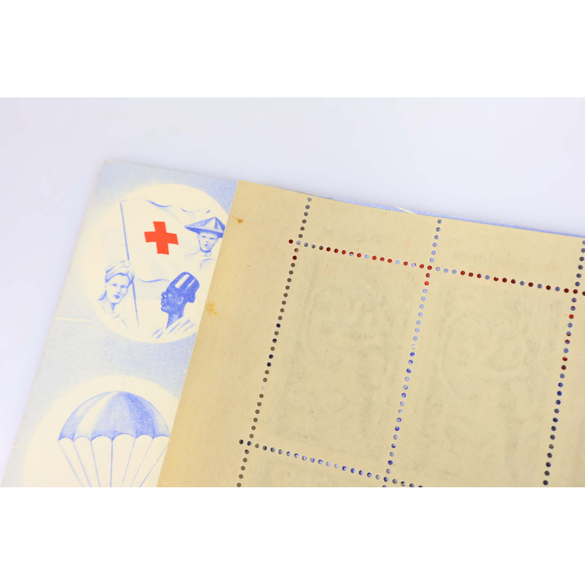 CARNET CROIX-ROUGE N°2001 AVEC PUBLICITÉ 1952 COTE 550€ TIMBRES NEUFS DE FRANCE