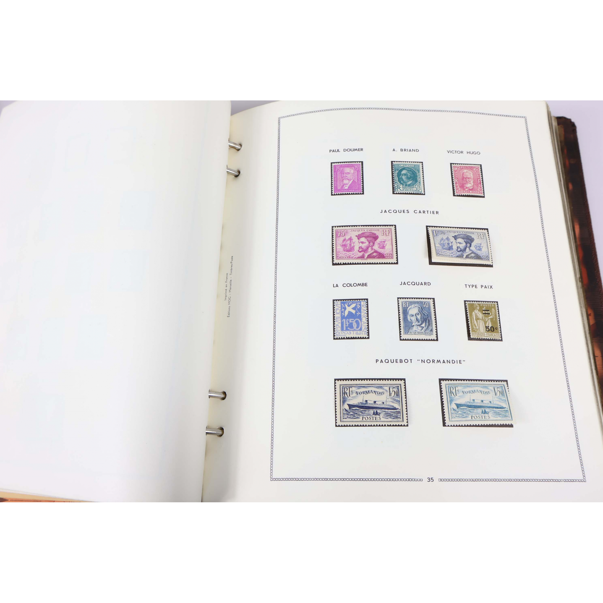 COLLECTION AVANCEE DE FRANCE NEUFS* DE 1877 A 1967, COTE 7400€, RARE SUR LE NET