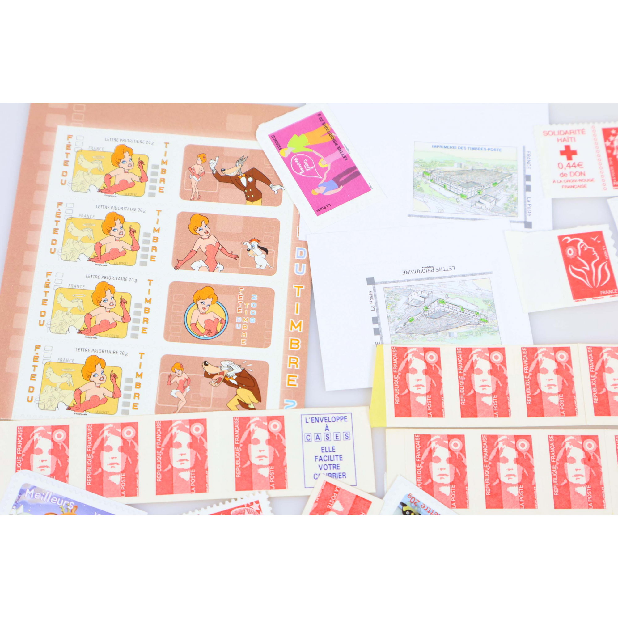 LOT DE 100 TIMBRES A VALIDITÉ PERMANENTE LETTRES 20G FRANCE , AUTOADHÉSIFS