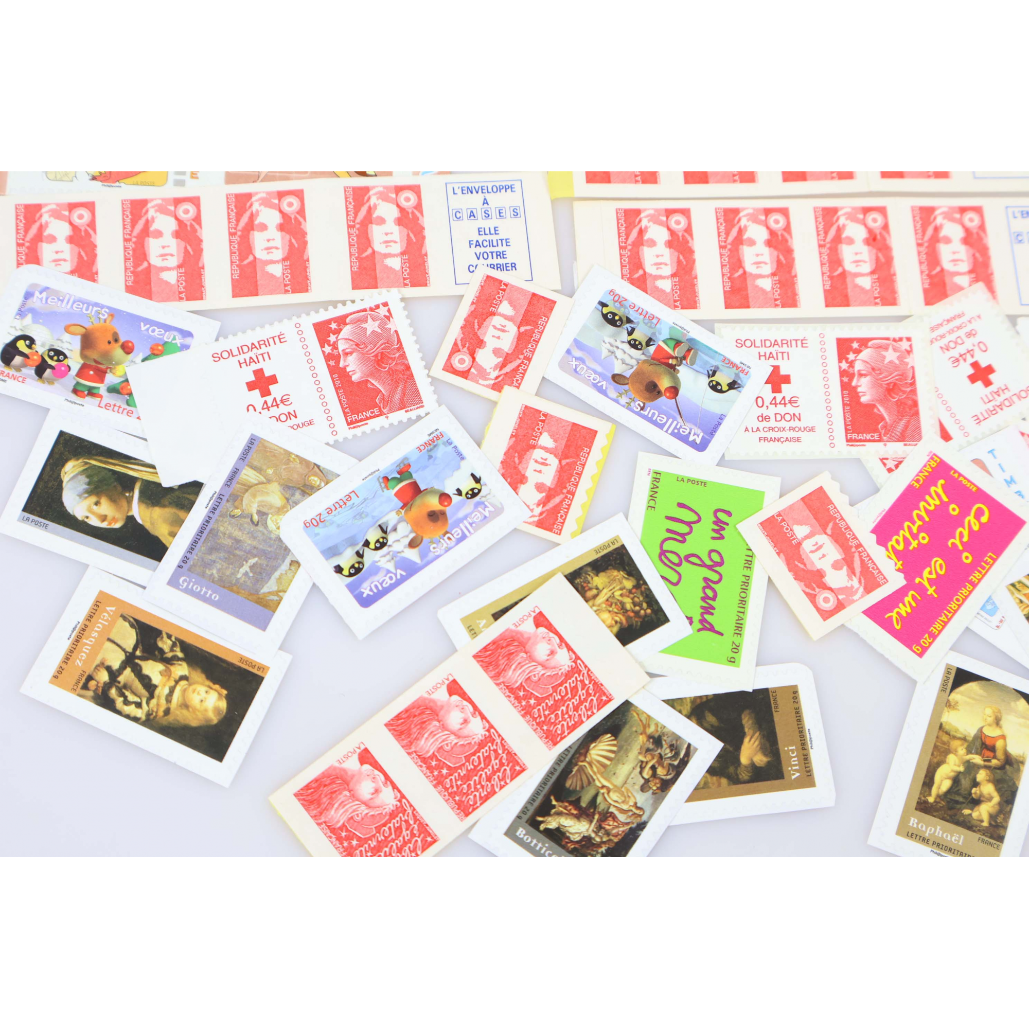 LOT DE 100 TIMBRES A VALIDITÉ PERMANENTE LETTRES 20G FRANCE , AUTOADHÉSIFS