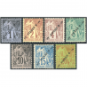 SAINT PIERRE ET MIQUELON N°18 À 24 COLONIES FR TIMBRES SURCHARGÉS NEUFS COTE 399€