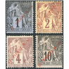 SAINT PIERRE ET MIQUELON N°31 À 34 COLONIES FR TIMBRES NEUFS SURCHARGÉS COTE 143€