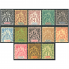 SAINT PIERRE ET MIQUELON N°59 À 71 SÉRIE COMPLÈTE TIMBRES COLONIES FR COTE 310€