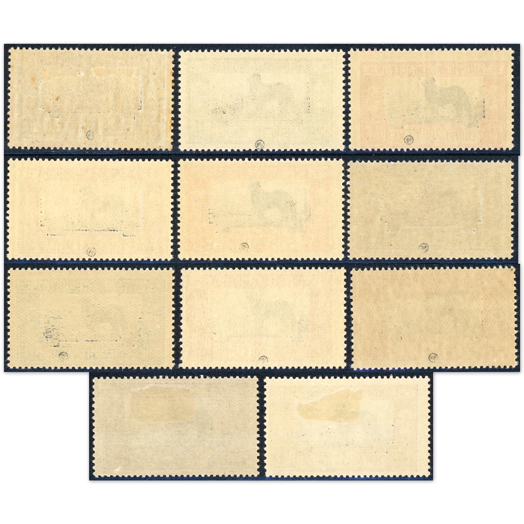 SAINT PIERRE ET MIQUELON TIMBRES TAXES N°21 À 31 NEUFS COTE 308€ ANNÉE 1932