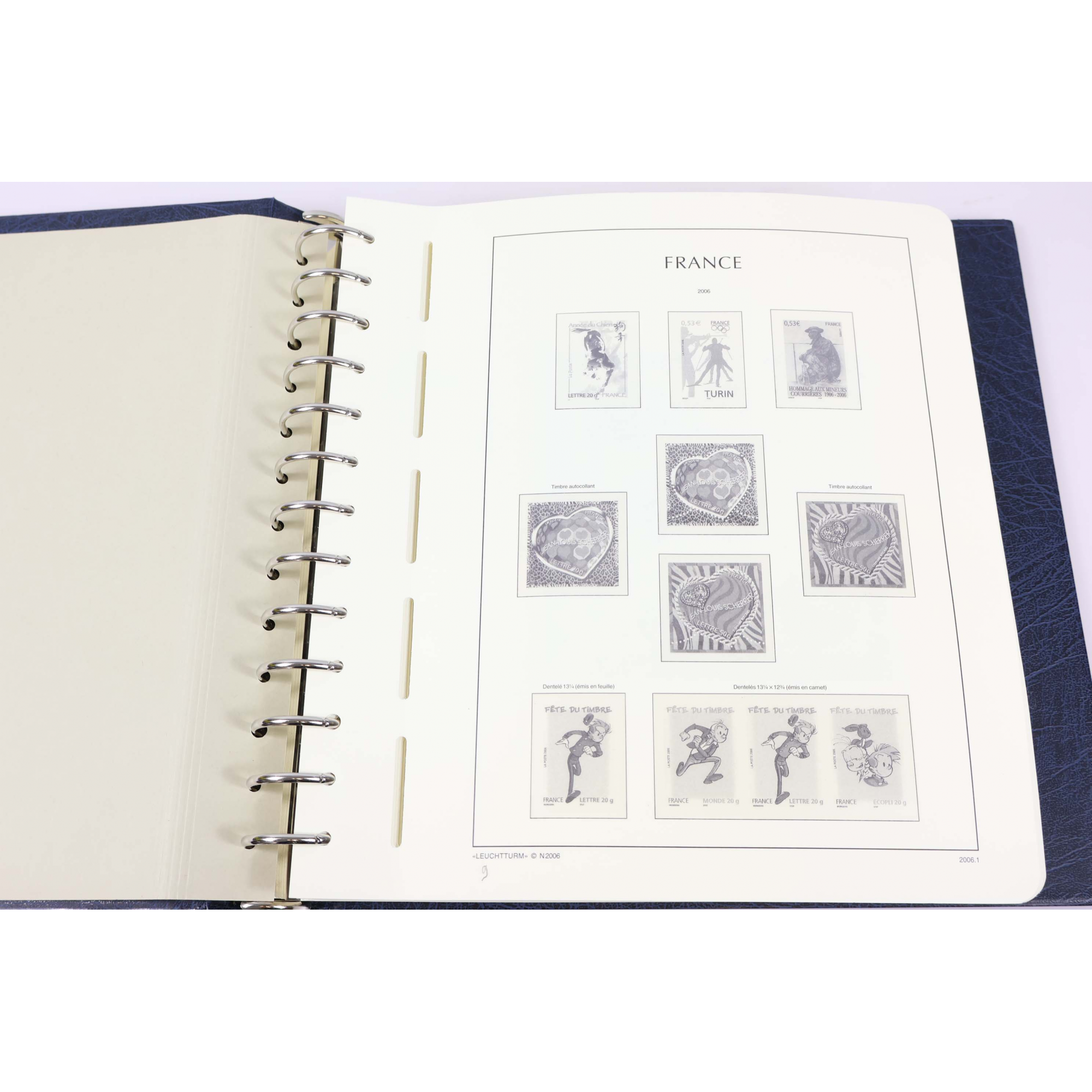 CLASSEUR HAUT DE GAMME LEUCHTTURM POUR UNE COLLECTION DE FRANCE DE 2000 À 2006