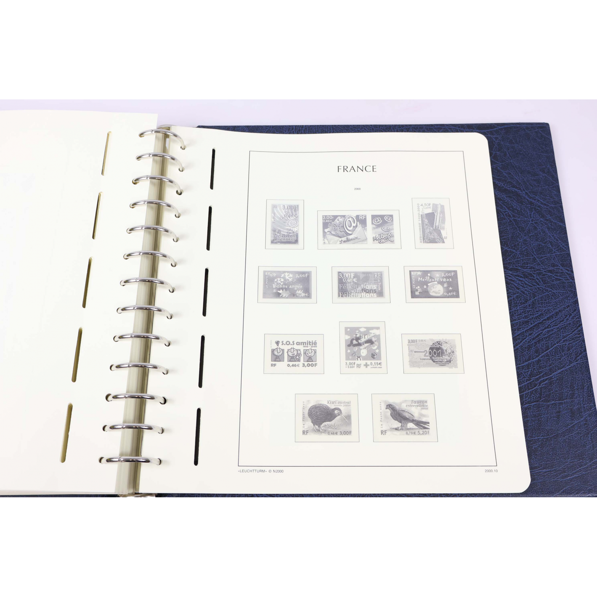 CLASSEUR HAUT DE GAMME LEUCHTTURM POUR UNE COLLECTION DE FRANCE DE 2000 À 2006