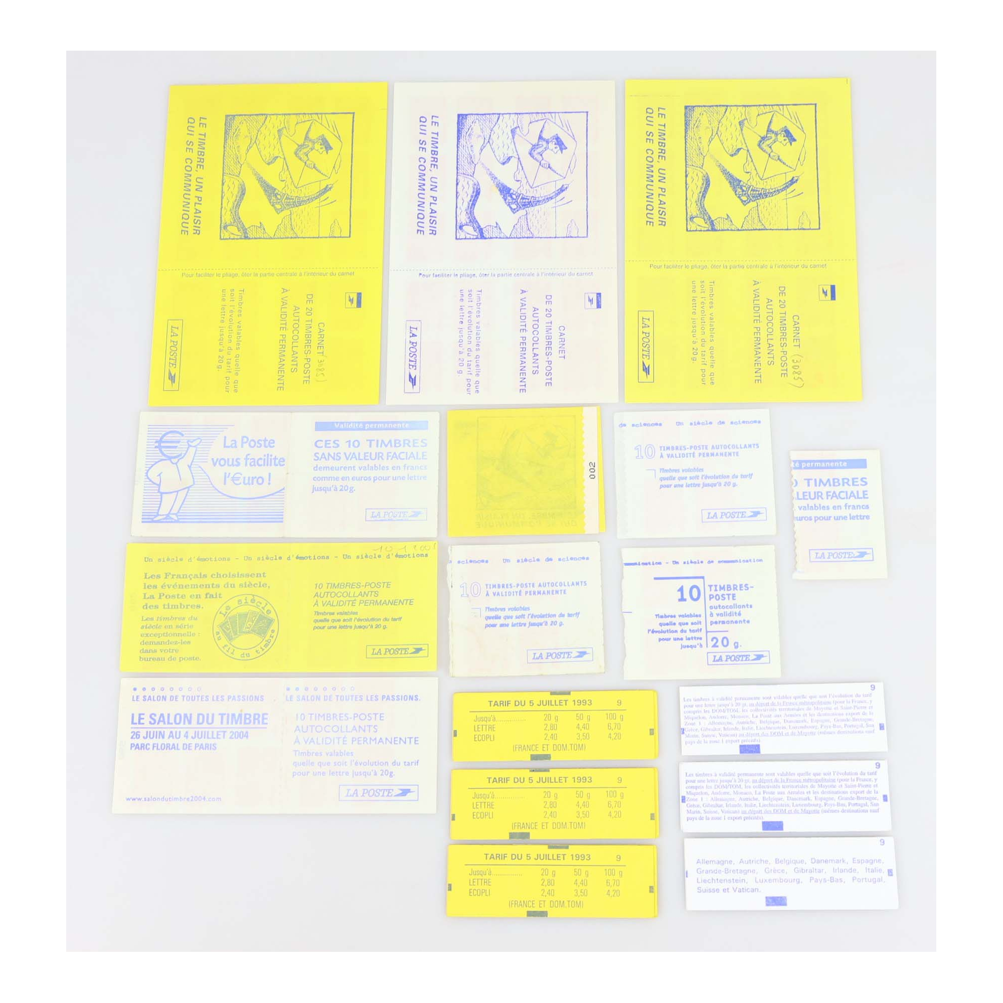 LOT DE 148 AFFRANCHISSEMENTS 20G AUTOADHÉSIFS TYPE MARIANNE TIMBRES NEUFS**