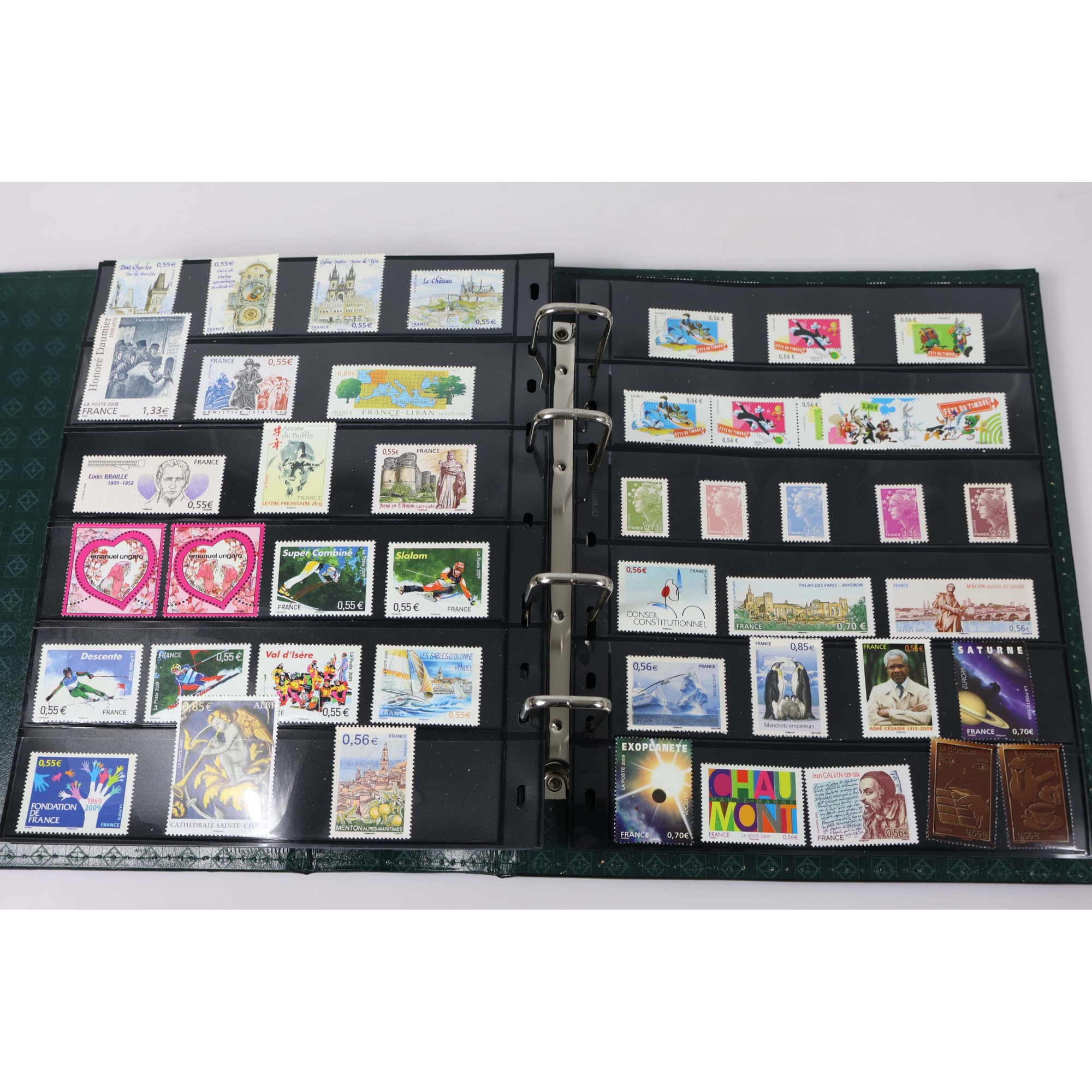 COLLECTION DE FRANCE TIMBRES-POSTE DE 2000 À 2009 VALEUR FACIALE 523€