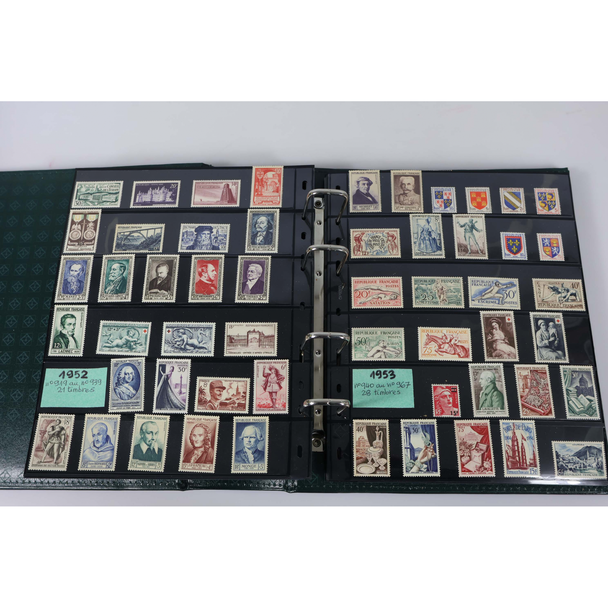 COLLECTION ANNÉES COMPLÈTES DE FRANCE DE 1940 À 1969 TIMBRES NEUFS** COTE ÉLEVÉE