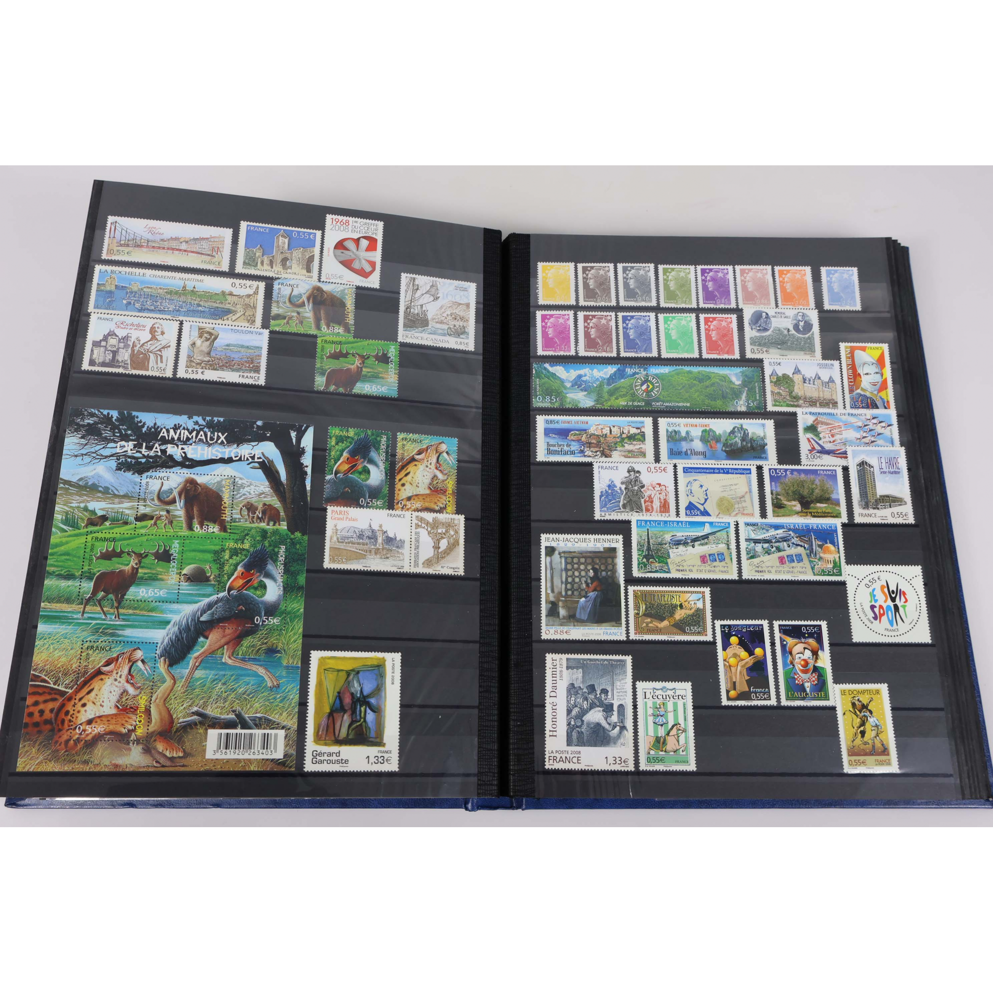 COLLECTION DE FRANCE DE 2007 ET 2008 TIMBRES NEUFS** TIMBRES OBLITÉRÉS → 2022