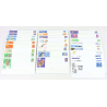 LOT DE 100 ENVELOPPES MONDE PRÉ-AFFRANCHIES POUR LETTRES 20G, THÈMES DIVERS