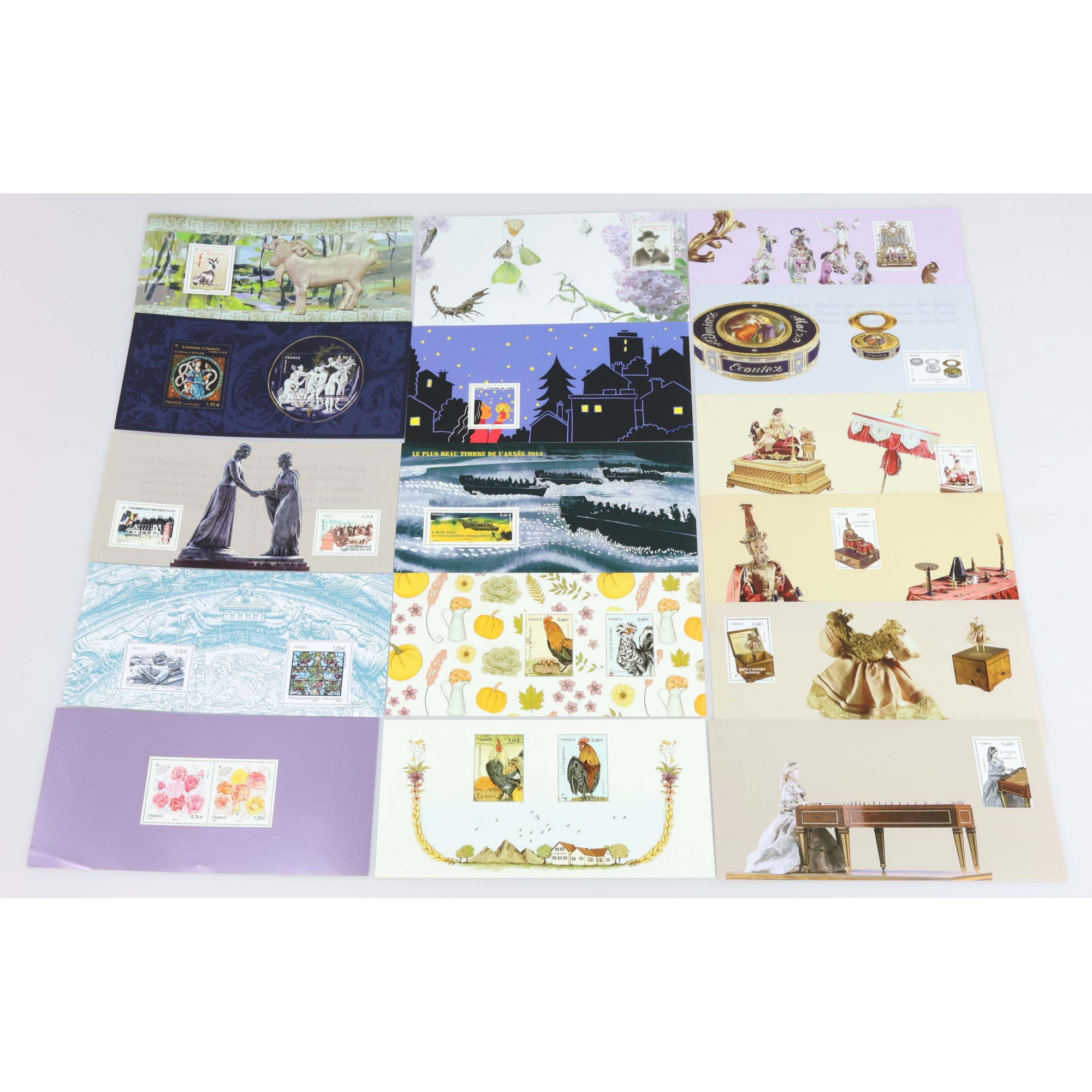 FRANCE COLLECTION BLOCS SOUVENIRS 2015 ANNÉE COMPLÈTE N° 107 À 121 NEUFS**