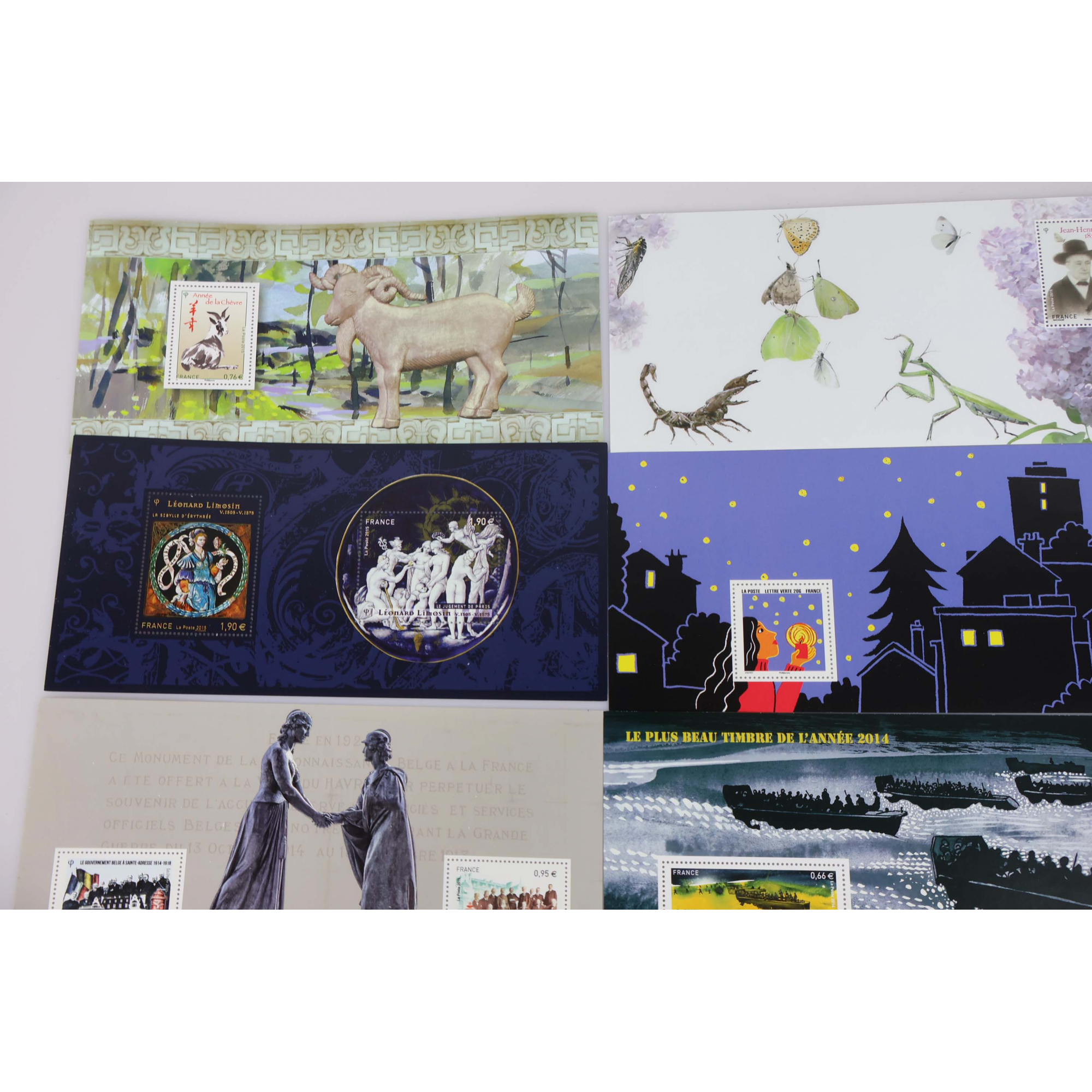 FRANCE COLLECTION BLOCS SOUVENIRS 2015 ANNÉE COMPLÈTE N° 107 À 121 NEUFS**