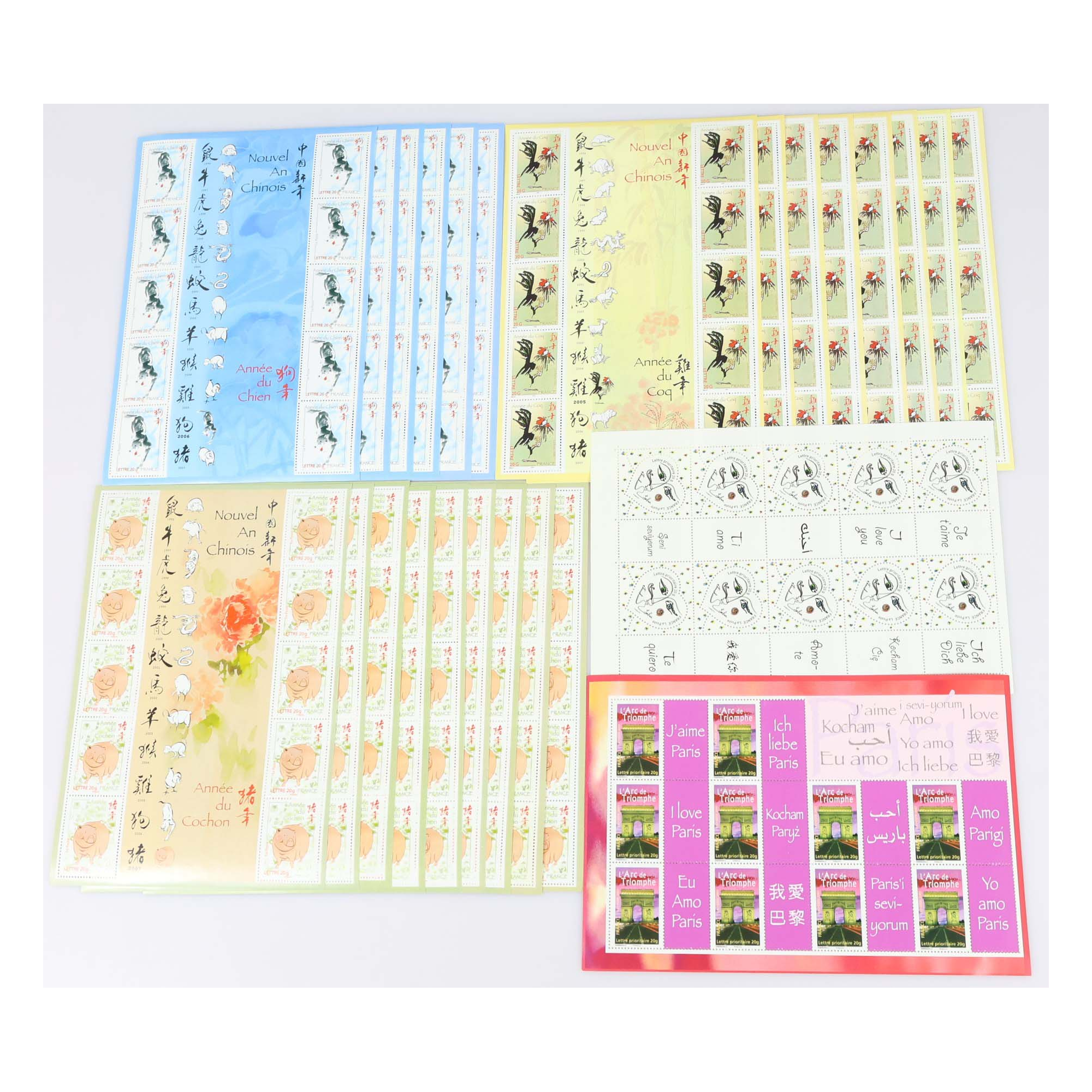LOT DE 250 TIMBRES À VALIDITÉ PERMANENTE LETTRES FRANCE 20G POUR AFFRANCHIR