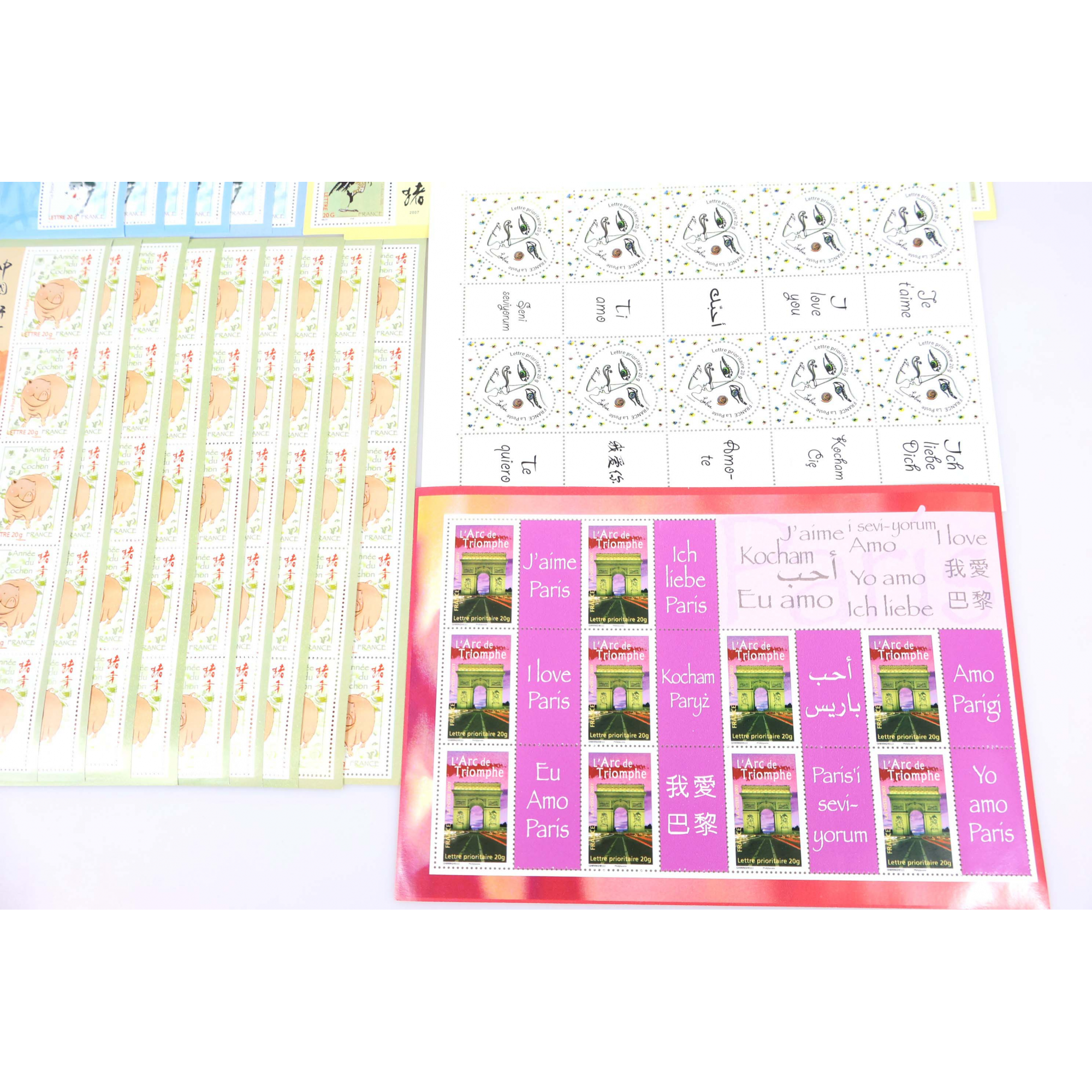 LOT DE 250 TIMBRES À VALIDITÉ PERMANENTE LETTRES FRANCE 20G POUR AFFRANCHIR