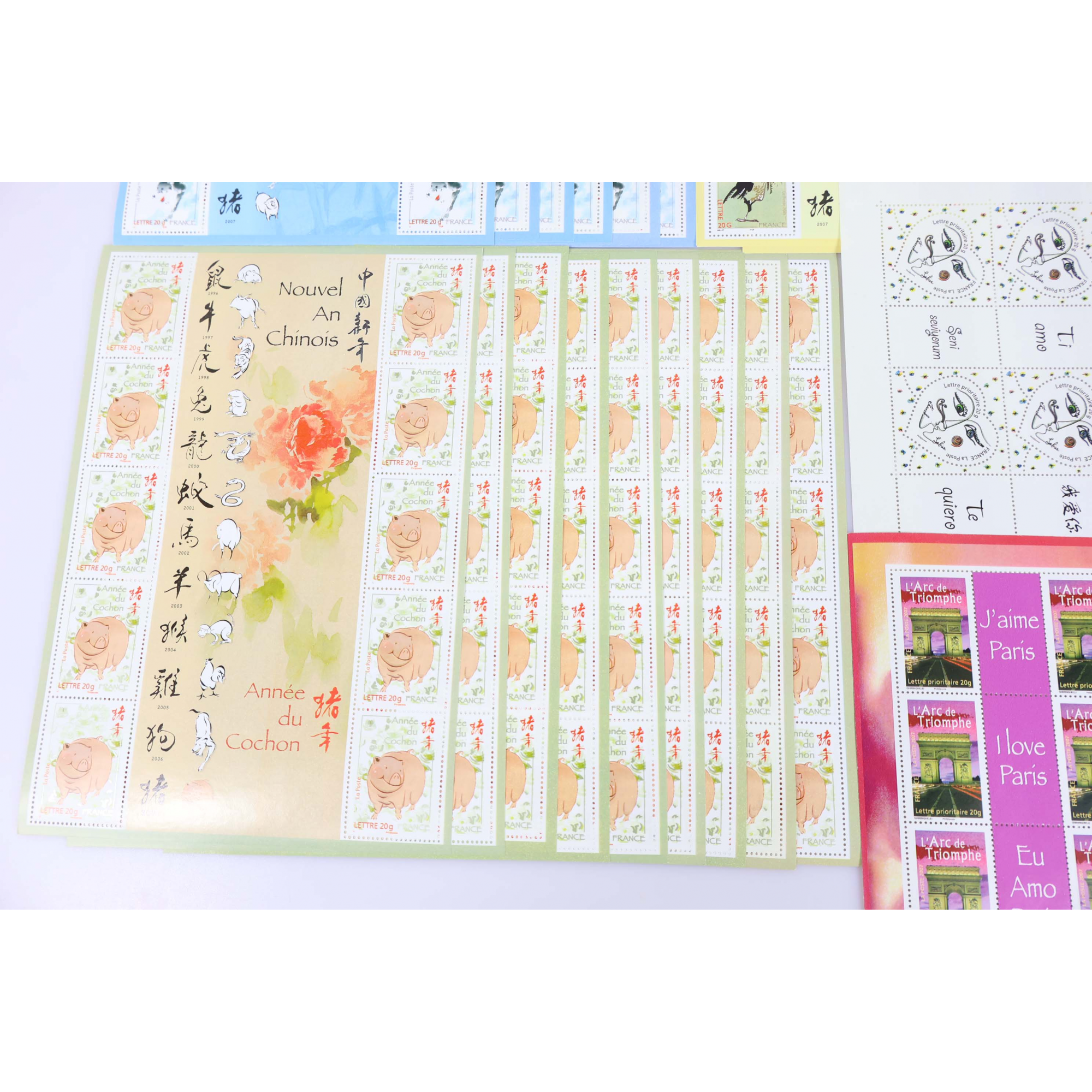 LOT DE 250 TIMBRES À VALIDITÉ PERMANENTE LETTRES FRANCE 20G POUR AFFRANCHIR