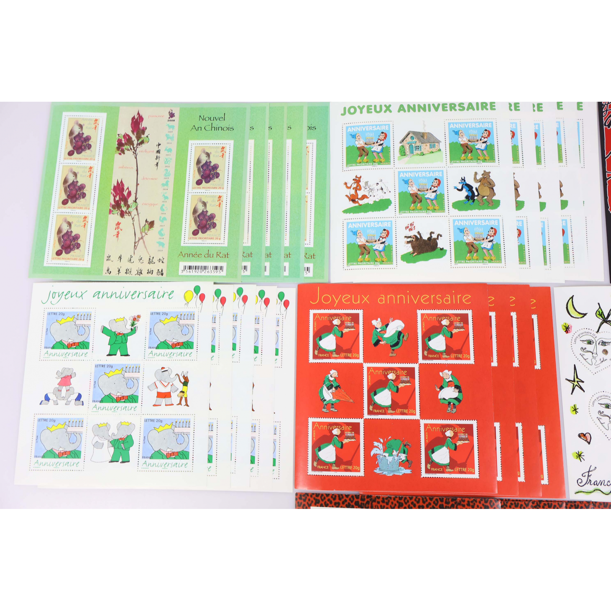LOT DE 150 TIMBRES À VALIDITÉ PERMANENTE POUR AFFRANCHIR LETTRES FRANCE 20G