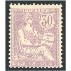 MOUCHON N°128 TIMBRE DE FRANCE NEUF* CHARNIÈRE IMPORTANTE ANNÉE 1902 COTE 365€