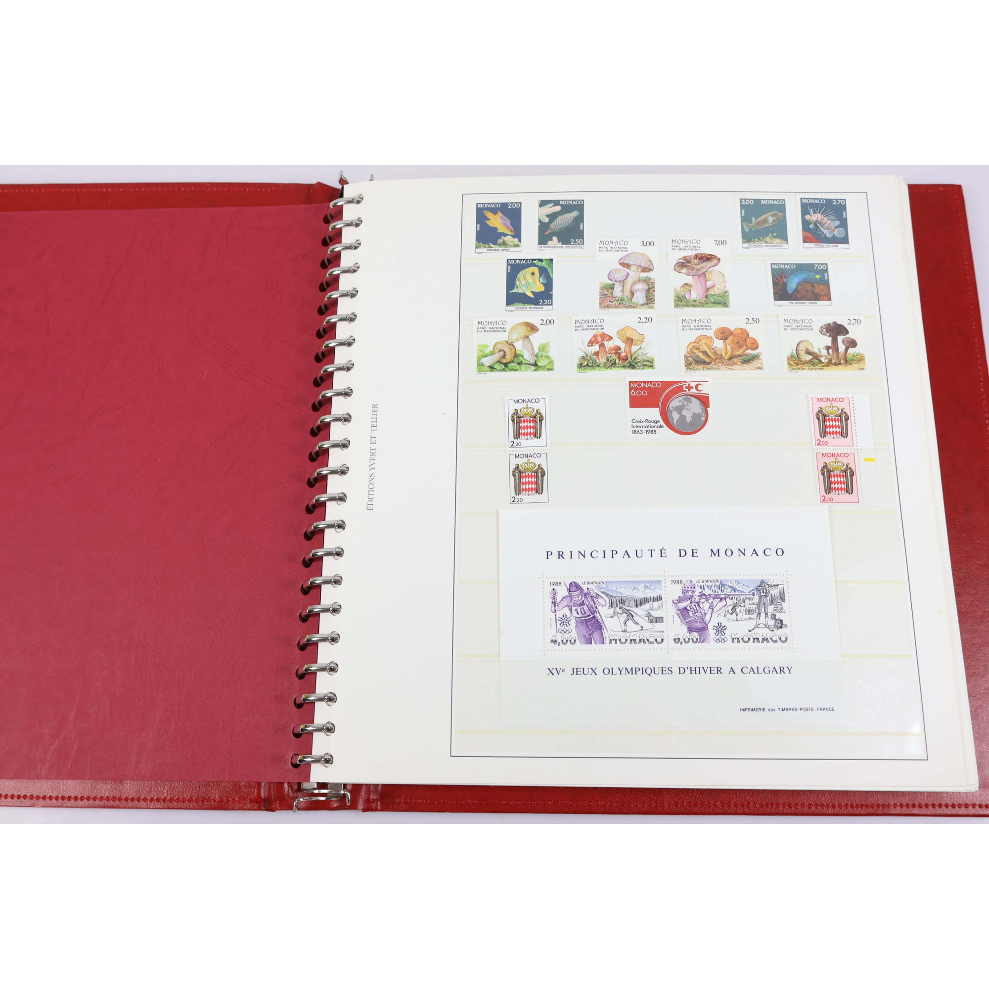 COLLECTION SUIVIE DE MONACO DE 1988 À 1997 TIMBRES NEUFS** FACIALE 2700FFr