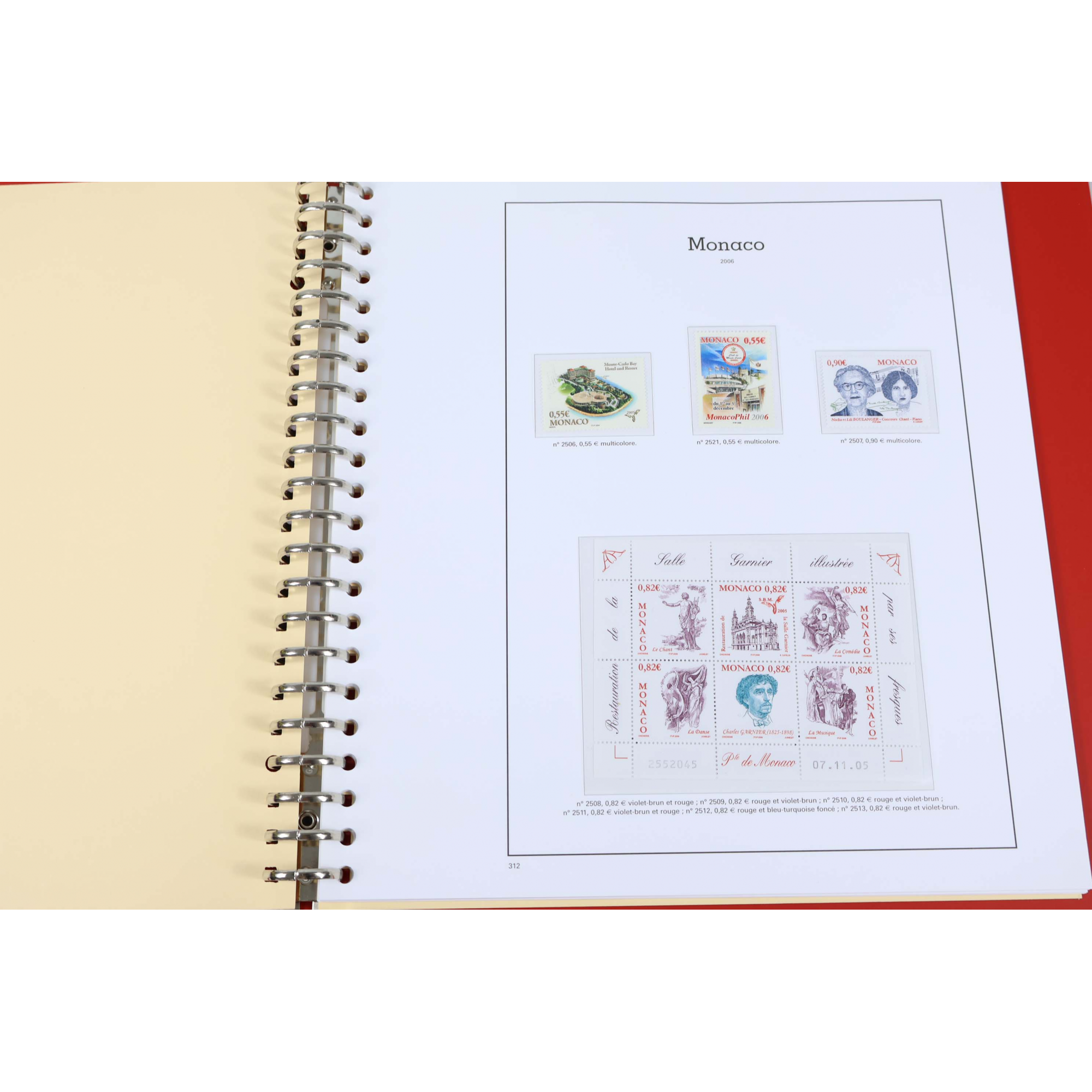 COLLECTION DE MONACO ANNÉES 2006 ET 2007 TIMBRES NEUFS** CLASSEUR LUXE YT