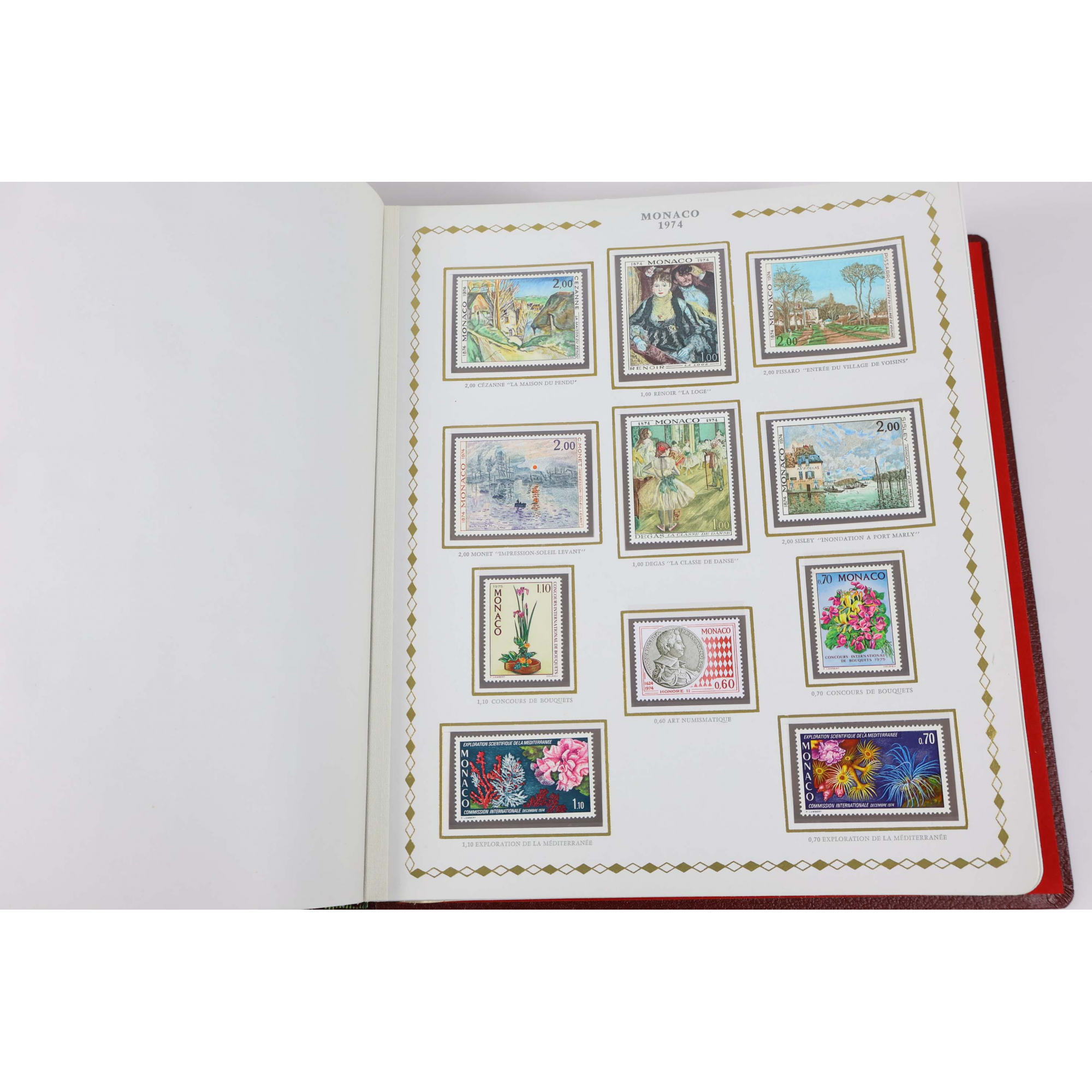 COLLECTION DE MONACO DE 1969 À 1980 TIMBRES NEUFS** ALBUM PRINCESSE CÉRÈS