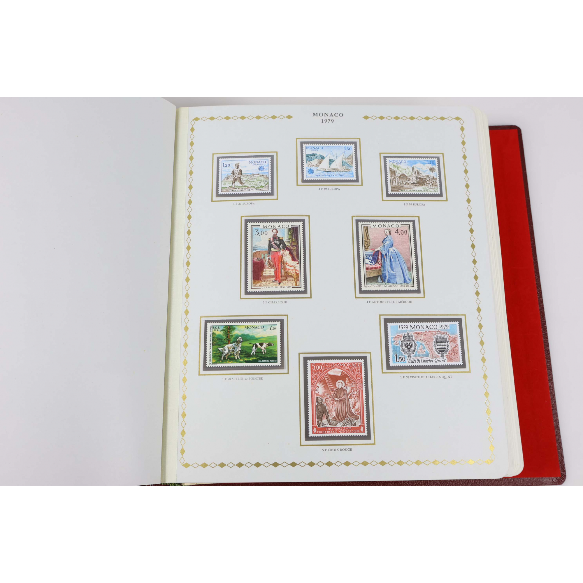COLLECTION DE MONACO DE 1969 À 1980 TIMBRES NEUFS** ALBUM PRINCESSE CÉRÈS