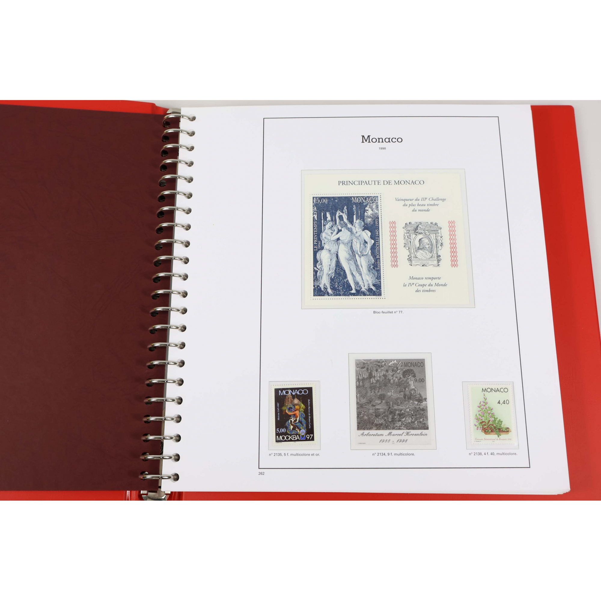 COLLECTION DE MONACO DE 1998 À 2005 TIMBRES NEUFS** CLASSEUR HAUT DE GAMME YT