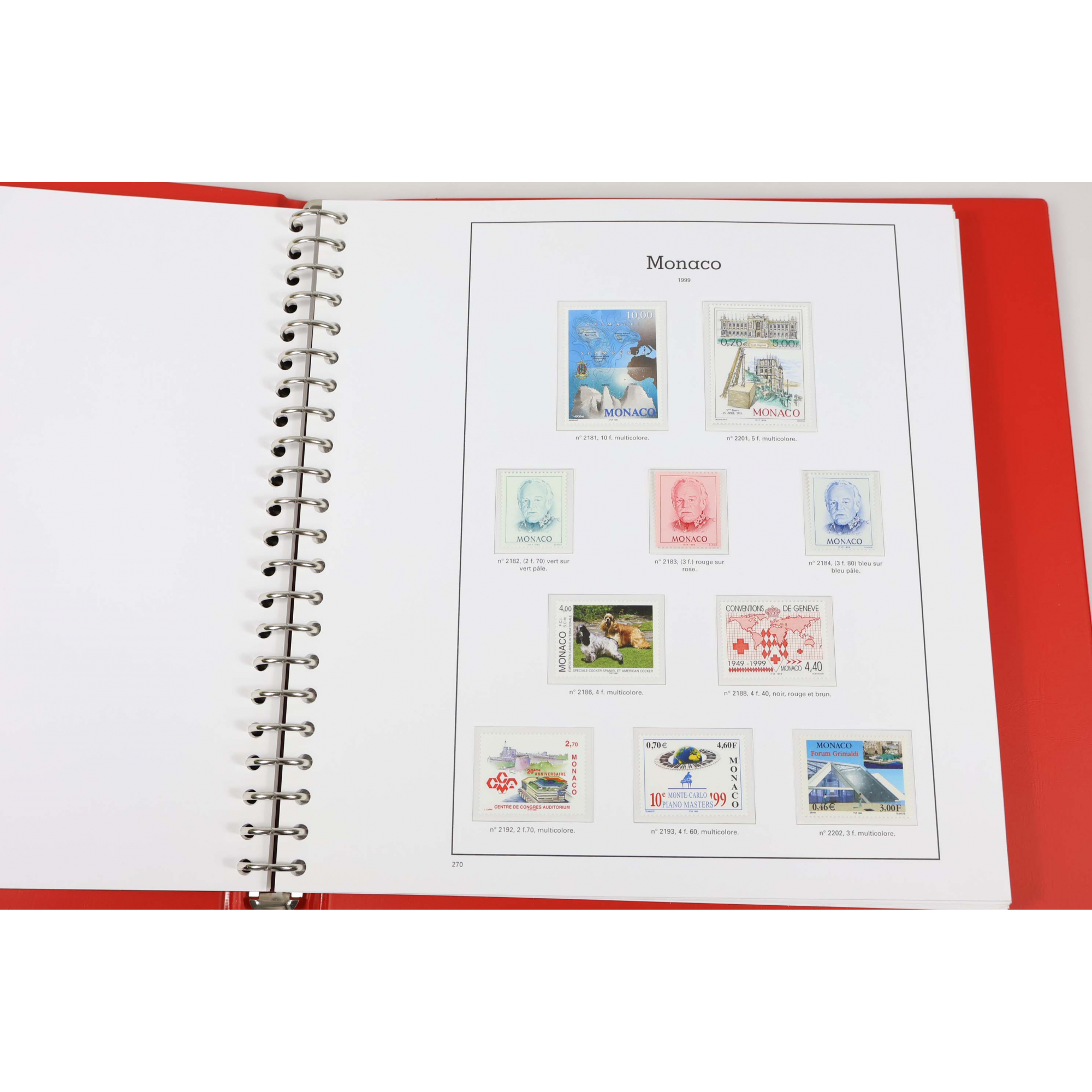 COLLECTION DE MONACO DE 1998 À 2005 TIMBRES NEUFS** CLASSEUR HAUT DE GAMME YT