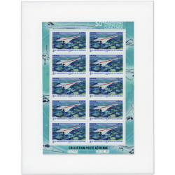 FRANCE FEUILLE POSTE AÉRIENNE N°F83a ANNIVERSAIRE DU 1ER VOL DU CONCORDE, 2019