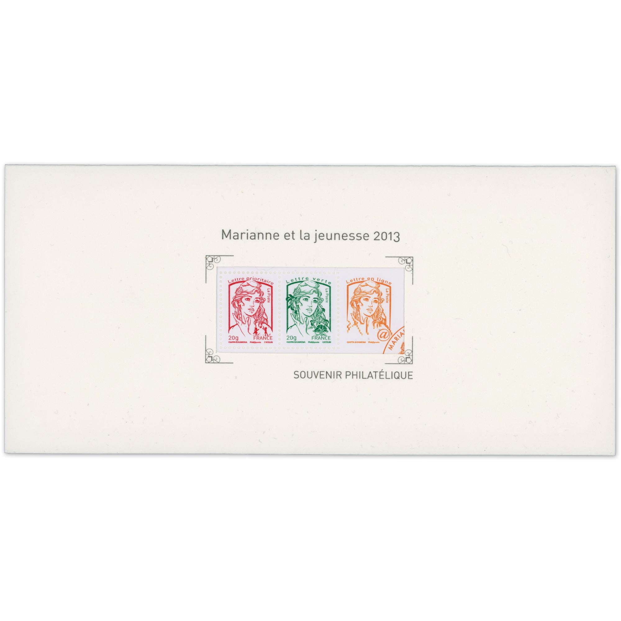 BLOC SOUVENIR N°82 MARIANNE DE CIAPPA ET KAWENA TIMBRES NEUFS** ANNÉE 2013