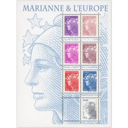 FEUILLET F4614 MARIANNE ET L'EUROPE BLOC DE FRANCE TIMBRES NEUFS** QUALITÉ LUXE