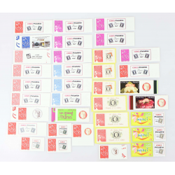 LOT DE TIMBRES PERSONNALISÉS AVEC VIGNETTES ORIGINALES TIMBRES NEUFS** COTE 500€