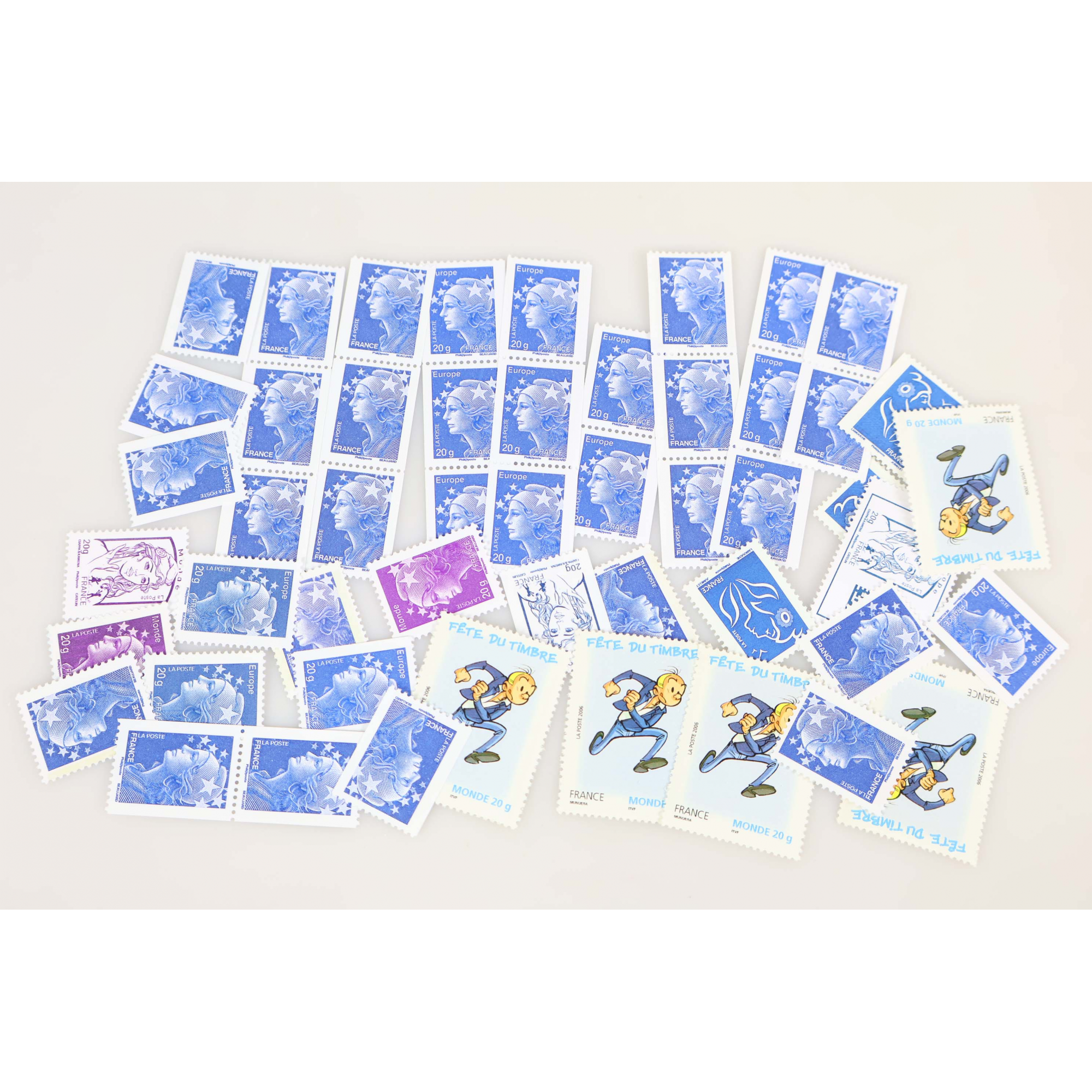 LOT DE 50 TIMBRES VP LETTRES MONDE / EUROPE 20G - VALIDITÉS PERMANENTES