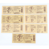 LOT DE 7 CARNETS DE 12 TIMBRES VP EUROPE LETTRE 20G AVEC INSCRIPTIONS AU DOS