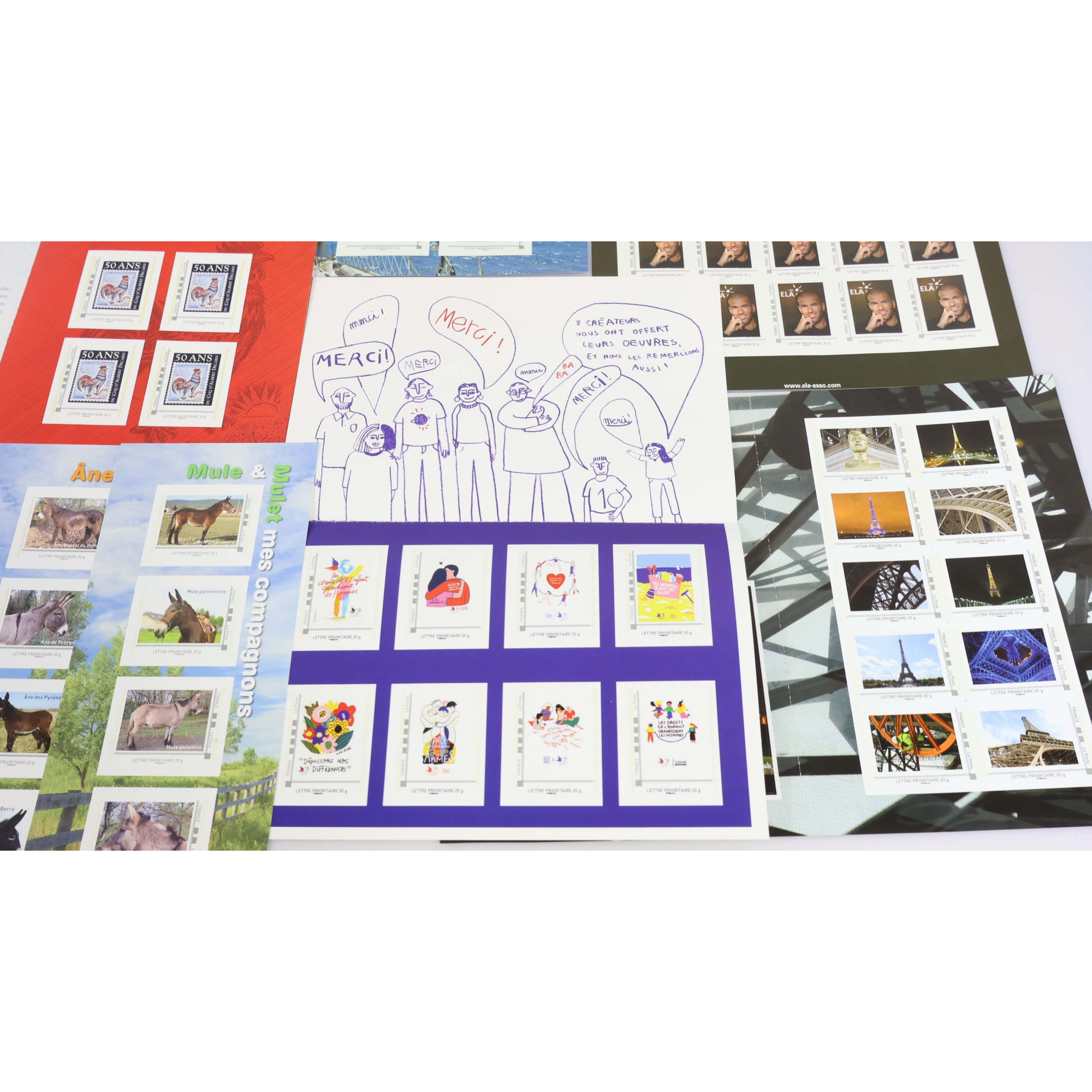 LOT DE 170 TIMBRES AUTOADHÉSIFS VP LETTRES 20G FRANCE SOUS FORMAT COLLECTORS