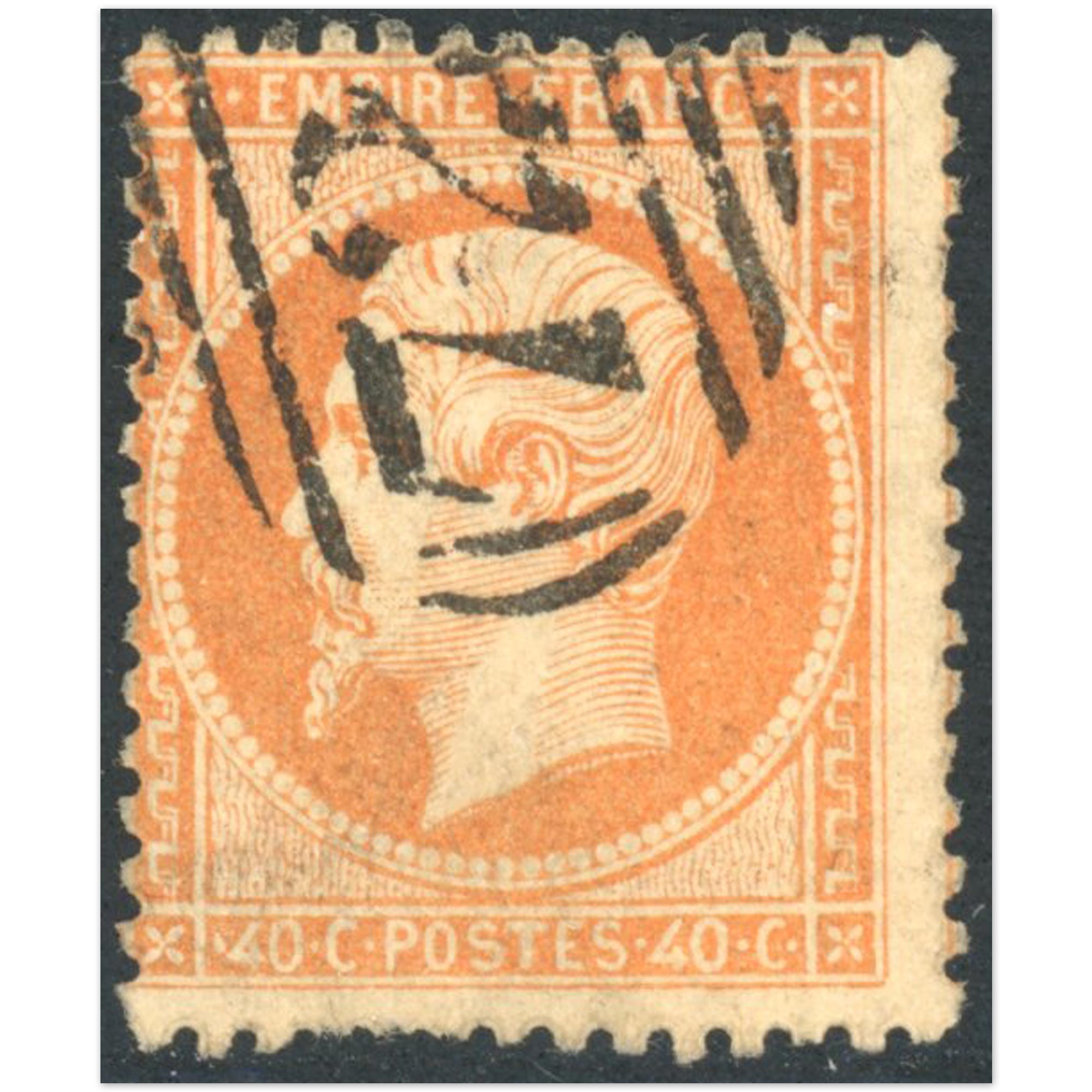 NAPOLÉON N°23 TIMBRE DE FRANCE OBLITÉRATION CACHET ANGLAIS ANNÉE 1862 TTB