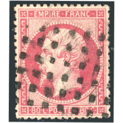 NAPOLÉON N°24 TIMBRE DE FRANCE OBLITÉRATION GROS POINTS ANNÉE 1862 TTB