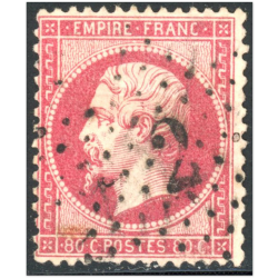 NAPOLÉON N°24 TIMBRE DE FRANCE OBLITÉRATION ÉTOILE DE PARIS ANNÉE 1862 TTB
