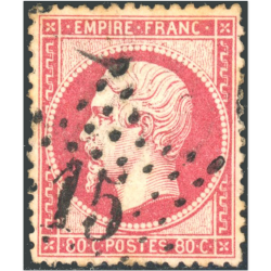 NAPOLÉON N°24 TIMBRE DE FRANCE OBLITÉRATION ÉTOILE DE PARIS ANNÉE 1862 COTE 80€