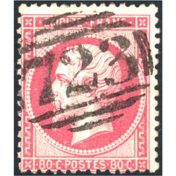 NAPOLÉON N°24 TIMBRE DE FRANCE OBLITÉRATION CACHET ANGLAIS ANNÉE 1862 COTE 200€