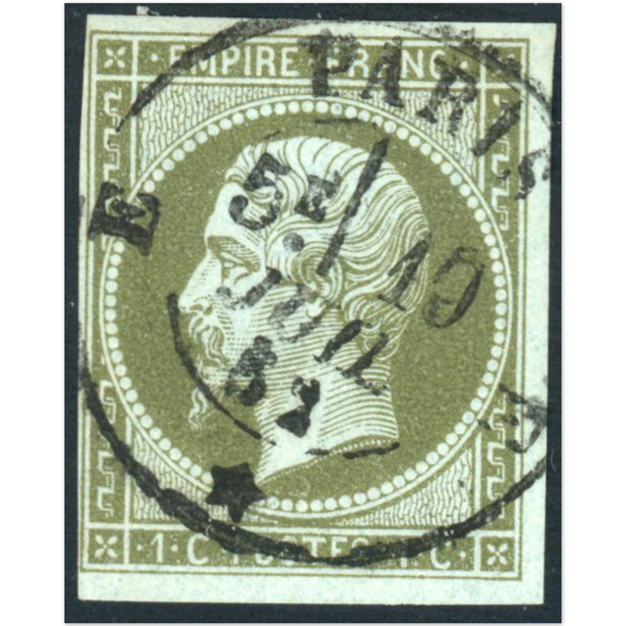 NAPOLÉON N°11 EMPIRE TIMBRE FRANCAIS OBLITÉRATION À DATE TYPE 17 ANNÉE 1860