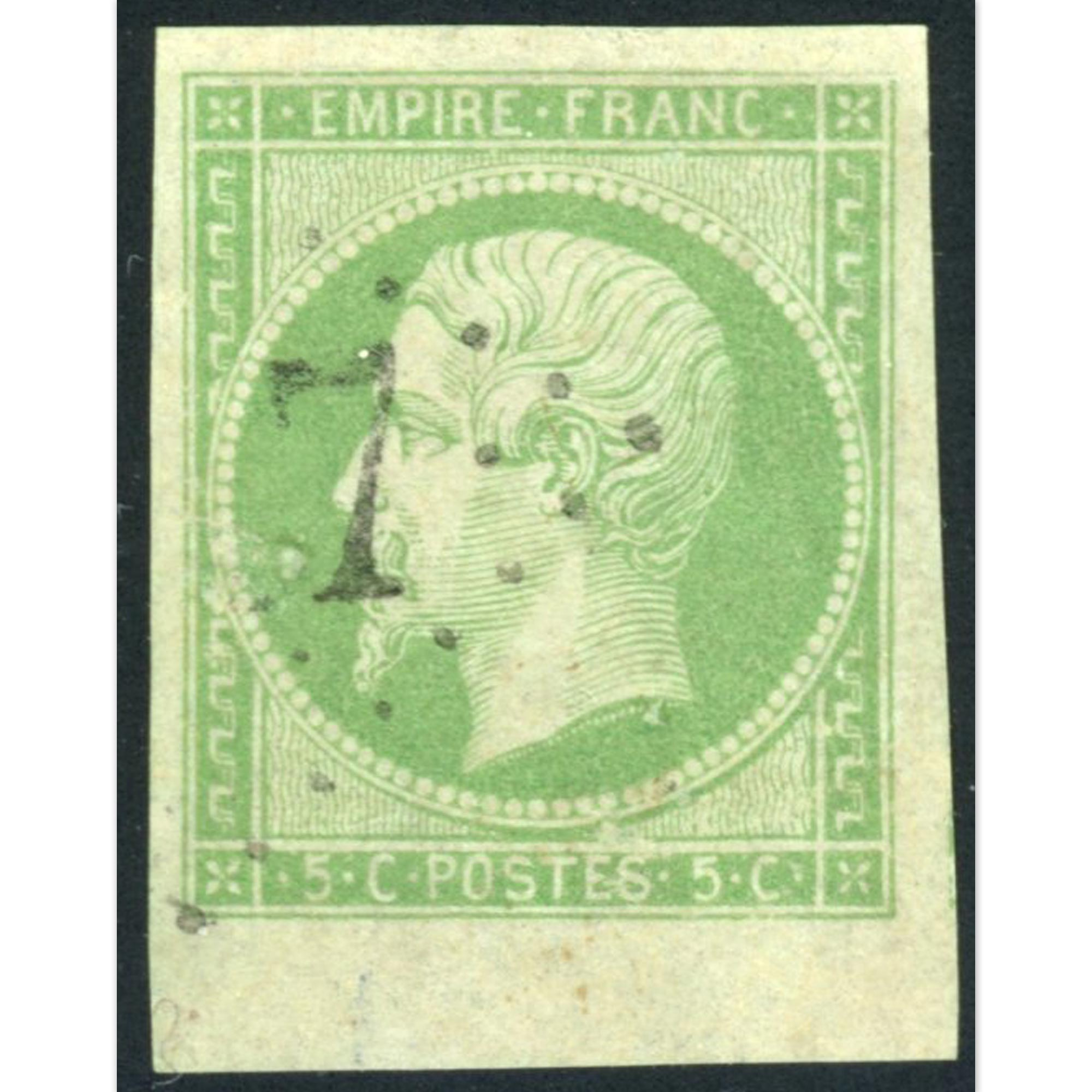 NAPOLÉON N°12 EMPIRE TIMBRE FRANCAIS OBLITÉRATION ÉTOILE DE PARIS ANNÉE 1854