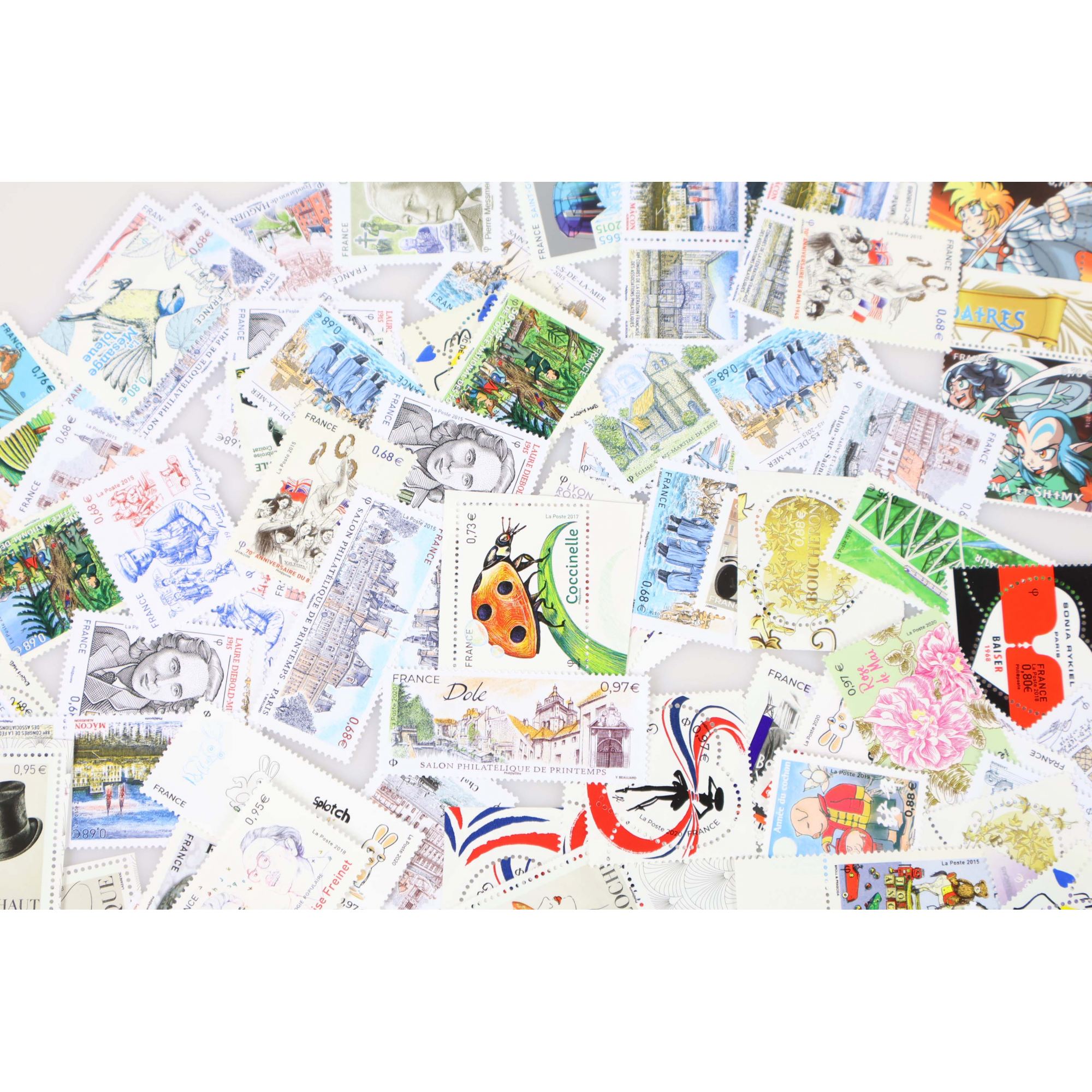 LOT DE 0.68 A 0.97€ TIMBRES DE FR ANNÉES 2015 A 2020 TIMBRES NEUFS FAC 130€