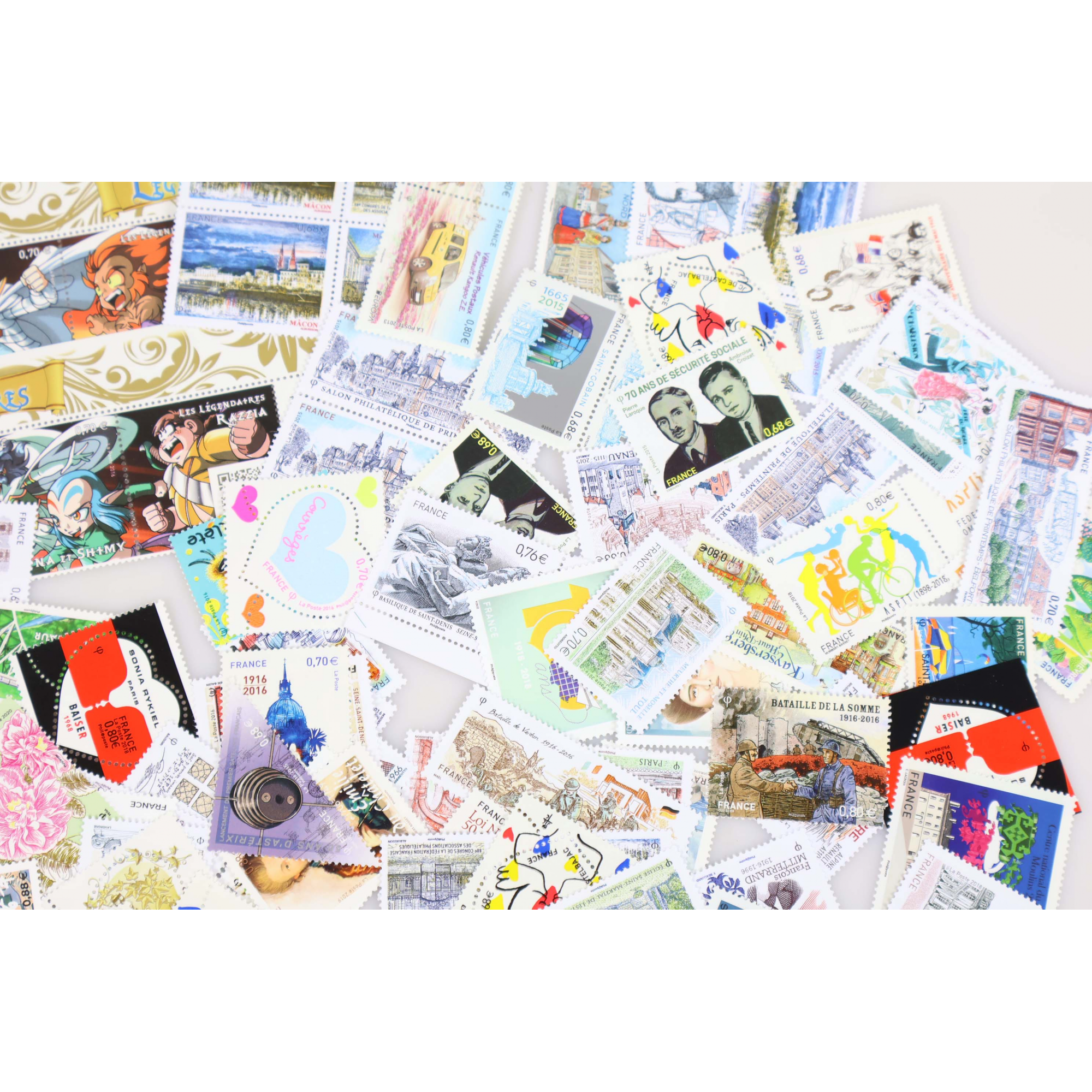 LOT DE 0.68 A 0.97€ TIMBRES DE FR ANNÉES 2015 A 2020 TIMBRES NEUFS FAC 130€